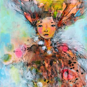 Peace Blooms Underneath - 12" x 12" Original Painting On Stretched Canvas