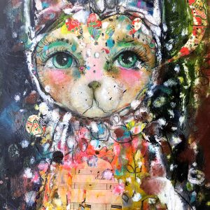 Guardian Of Stillness - 11" x 14" Original Painting On Flat Canvas
