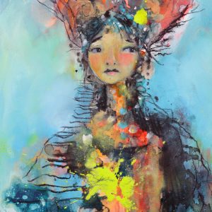 Guardian Of Dreamers  - 12" x 16" Original Painting On Stretched Canvas