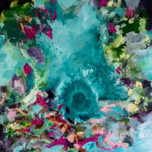 Reflection Of Blue Skies Ahead - 30" x 30" Original Painting On Canvas