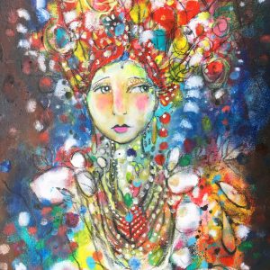 Capture The Stars - 12" x 16" Original Painting On Stretched Canvas
