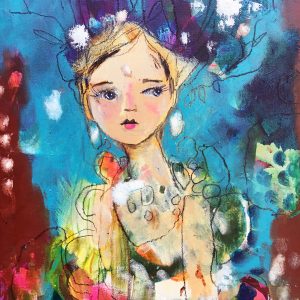 Finding Peace - 11" x 14" Original Painting On Flat Canvas